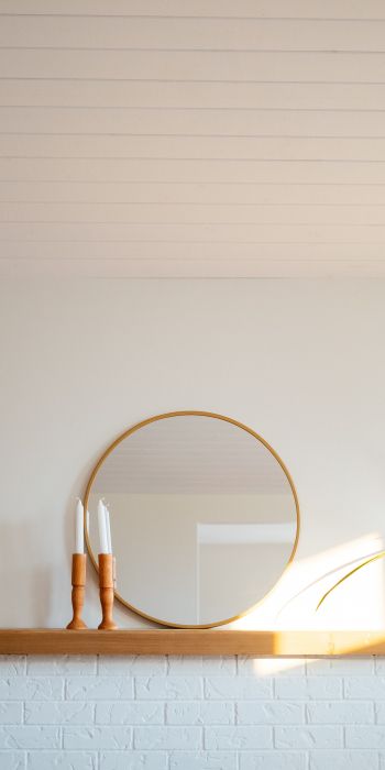 mirror, light, interior Wallpaper 720x1440