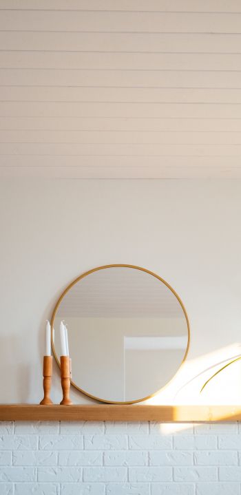 mirror, light, interior Wallpaper 1080x2220