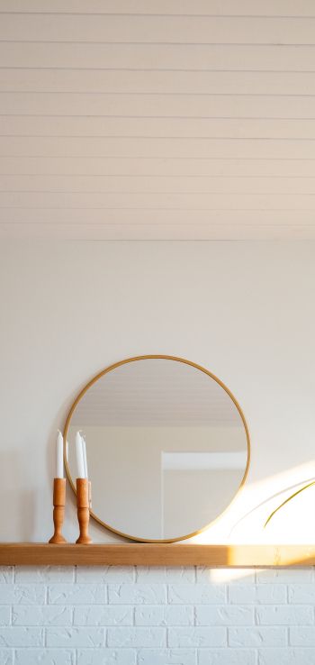 mirror, light, interior Wallpaper 1080x2280