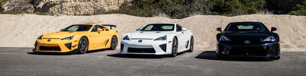 Обои 1590x400 Lexus, Lexus LFA, спортивная машина