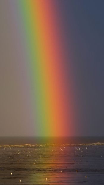 rainbow, sea, water, sky Wallpaper 720x1280