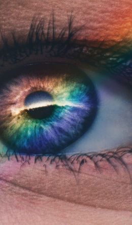 eye, rainbow, blue Wallpaper 600x1024