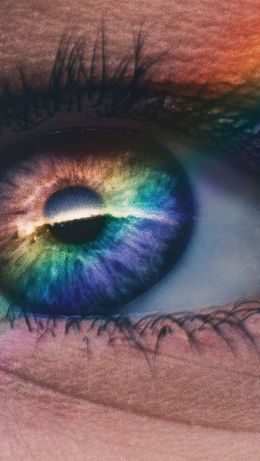 eye, rainbow, blue Wallpaper 640x1136