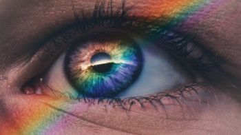 eye, rainbow, blue Wallpaper 1280x720