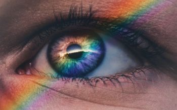 eye, rainbow, blue Wallpaper 2560x1600