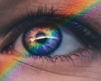 eye, rainbow, blue Wallpaper 1280x1024
