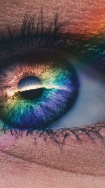 eye, rainbow, blue Wallpaper 720x1280