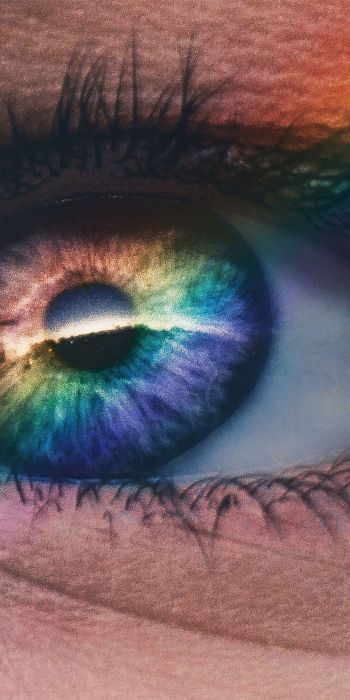 eye, rainbow, blue Wallpaper 720x1440