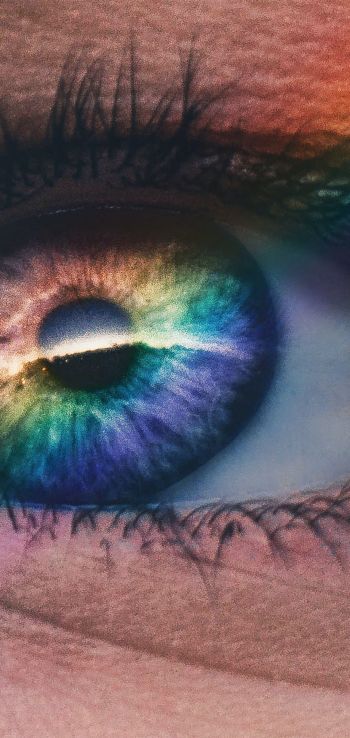eye, rainbow, blue Wallpaper 720x1520