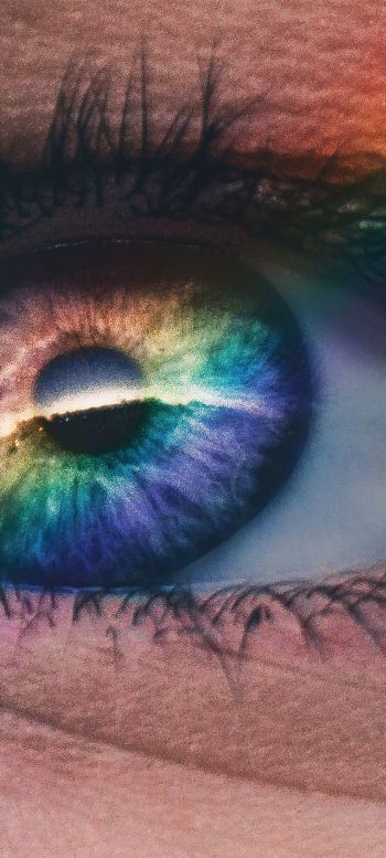 eye, rainbow, blue Wallpaper 720x1600