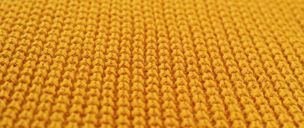Обои 2560x1080 желтый, нитки, ткань