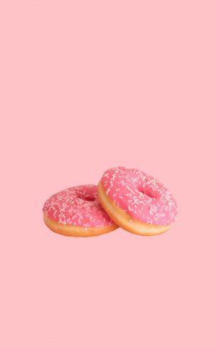 donut, glaze, pink Wallpaper 1752x2800