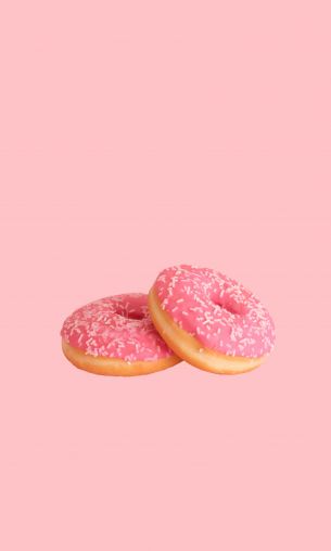 donut, glaze, pink Wallpaper 1200x2000