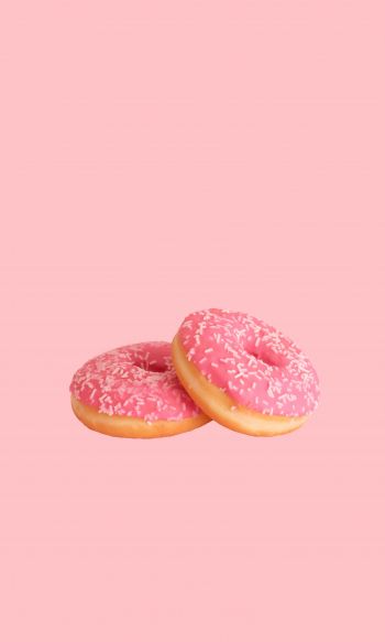 donut, glaze, pink Wallpaper 1200x2000