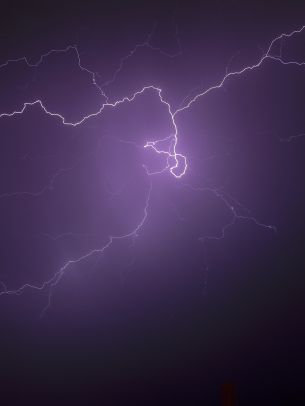 lightning, night, thunder Wallpaper 1668x2224