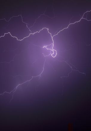 lightning, night, thunder Wallpaper 1668x2388