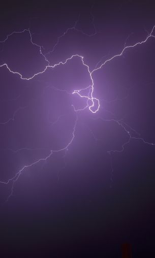lightning, night, thunder Wallpaper 1200x2000