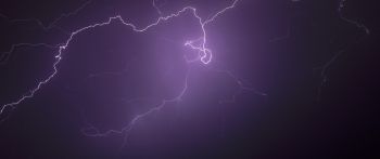lightning, night, thunder Wallpaper 2560x1080