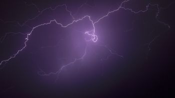 lightning, night, thunder Wallpaper 1280x720