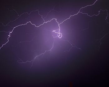 lightning, night, thunder Wallpaper 1280x1024