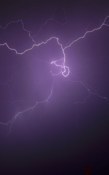 lightning, night, thunder Wallpaper 1752x2800