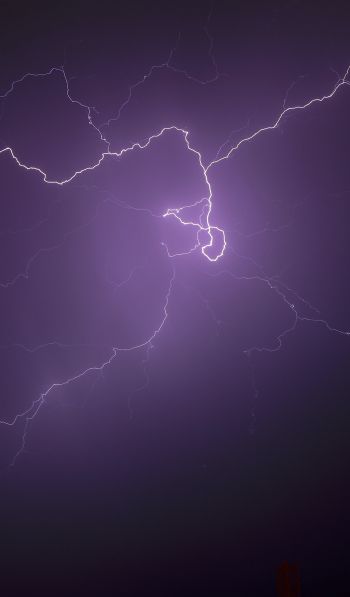 lightning, night, thunder Wallpaper 600x1024
