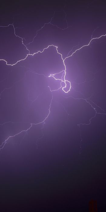 lightning, night, thunder Wallpaper 720x1440