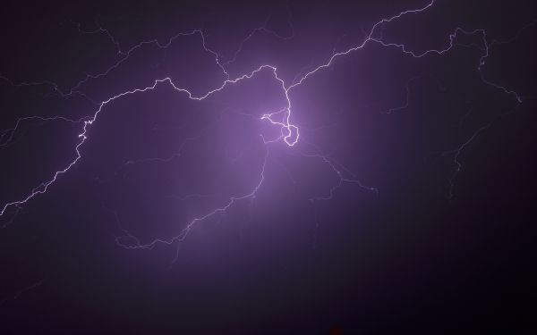 lightning, night, thunder Wallpaper 2560x1600