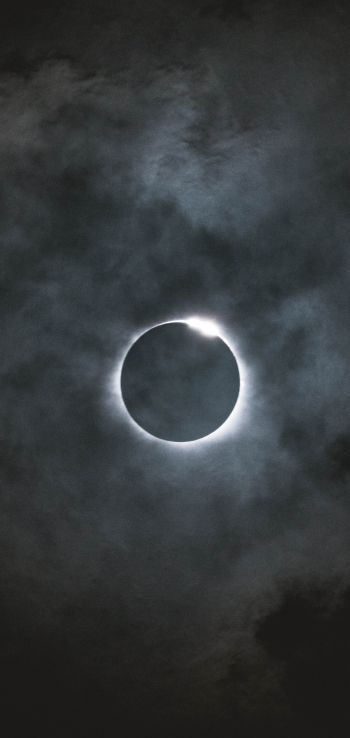 solar eclipse, sky Wallpaper 1440x3040