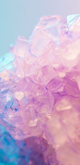 Обои 1080x2220 розовый, лед, кристалл