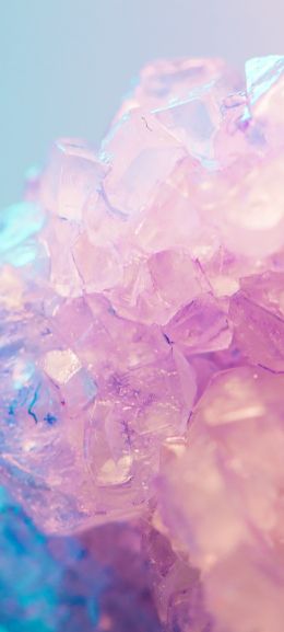 Обои 1080x2400 розовый, лед, кристалл