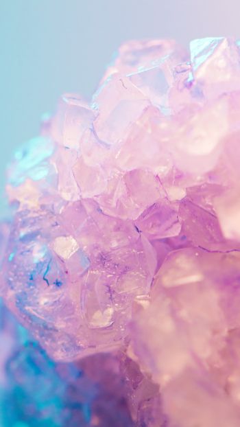 Обои 750x1334 розовый, лед, кристалл