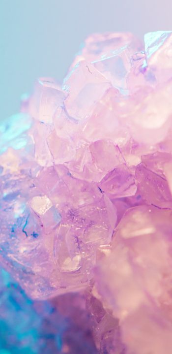 pink, ice, crystal Wallpaper 1440x2960