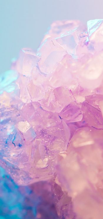 pink, ice, crystal Wallpaper 1440x3040