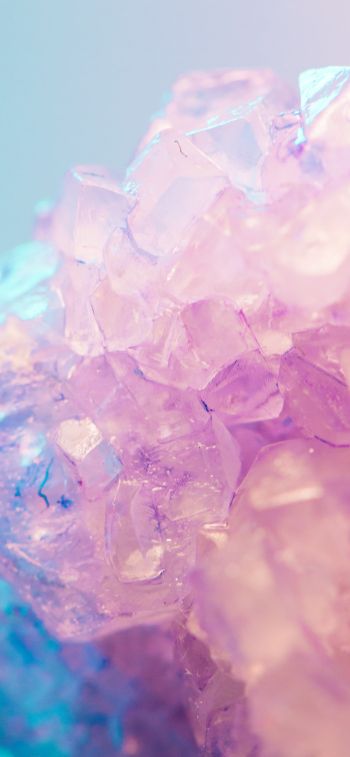 pink, ice, crystal Wallpaper 1284x2778