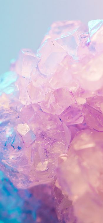 pink, ice, crystal Wallpaper 1080x2340