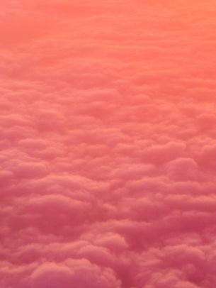 Обои 1620x2160 облака, розовый, мягкий