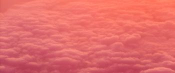 Обои 3440x1440 облака, розовый, мягкий