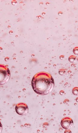bubbles, liquid, pink Wallpaper 600x1024