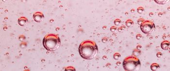 bubbles, liquid, pink Wallpaper 2560x1080