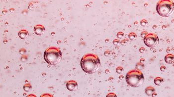 Обои 3840x2160 пузыри, жидкость, розовый