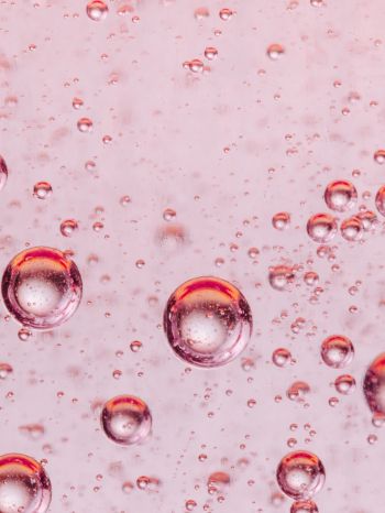 bubbles, liquid, pink Wallpaper 2048x2732
