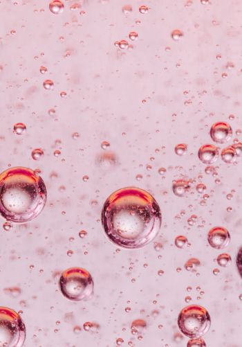 bubbles, liquid, pink Wallpaper 1668x2388