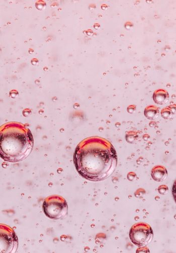 bubbles, liquid, pink Wallpaper 1640x2360