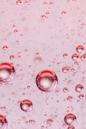 bubbles, liquid, pink Wallpaper 640x960