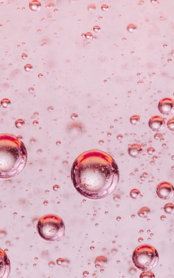 bubbles, liquid, pink Wallpaper 1752x2800