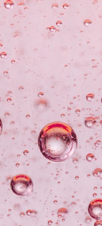 bubbles, liquid, pink Wallpaper 1440x3200