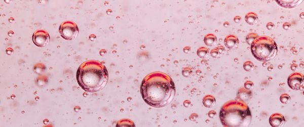 bubbles, liquid, pink Wallpaper 3440x1440