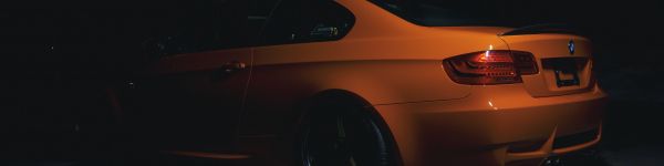 BMW, sports car, black wallpaper Wallpaper 1590x400