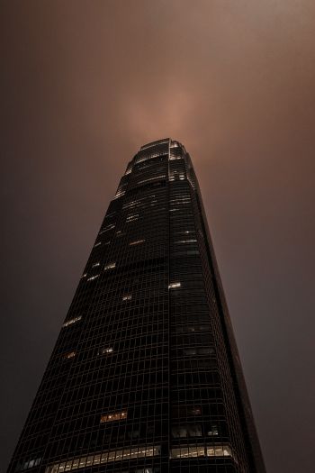high-rise, night, building Wallpaper 640x960
